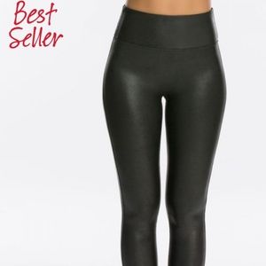 Spanx Faux Leather Leggings Plus Size 2X 2437P
